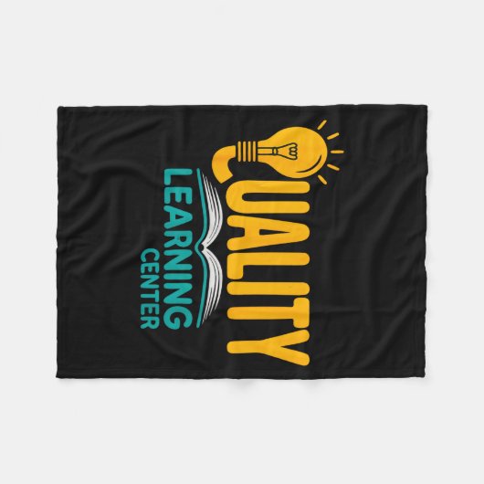 Quality Learning Center Funny School Quote Fleecedecke (Vorderseite (Horizontal))