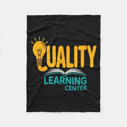 Quality Learning Center Funny School Quote Fleecedecke (Vorderseite)