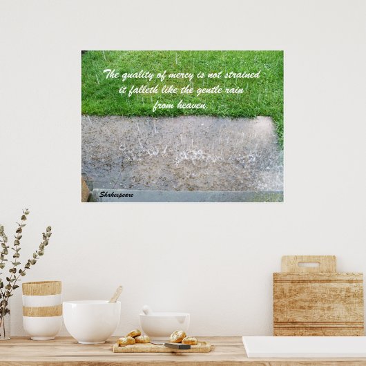 QUALITY OF MERCY  print Poster (Küche)