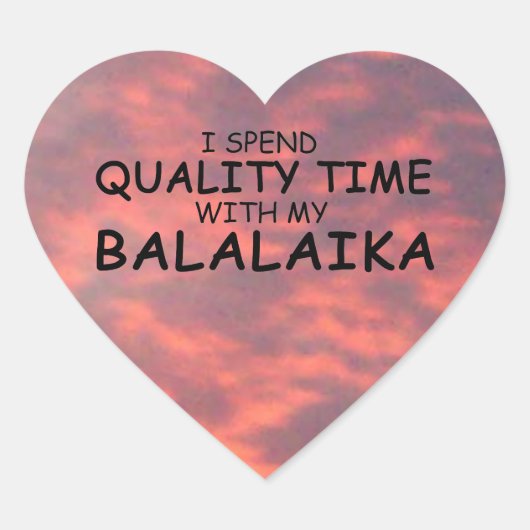 Quality Time Balalaika Heart Sticker (Vorderseite)