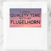 Quality Time Flugelhorn Rechteckkantsticker Rechteckiger Aufkleber (Tasche)