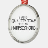 Quality Time Harpsichord Silbernes Ornament (Links)