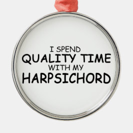 Quality Time Harpsichord Silbernes Ornament