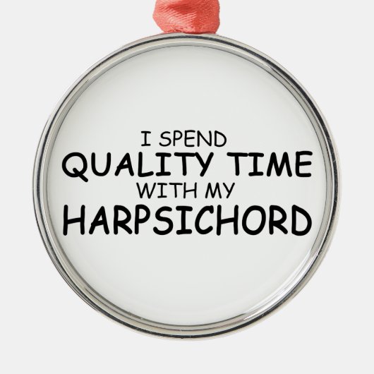 Quality Time Harpsichord Silbernes Ornament (Vorne)