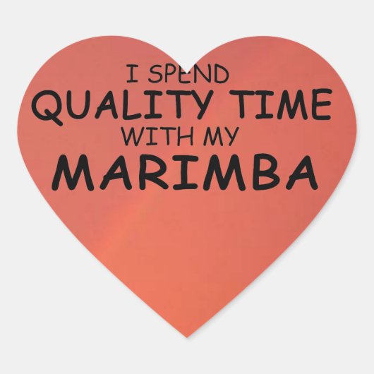 Quality Time Marimba Heart Sticker (Vorderseite)