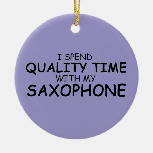 Quality Time Saxophon Keramik Ornament (Vorne)