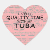 Quality Time Tuba Heart Sticker (Vorderseite)
