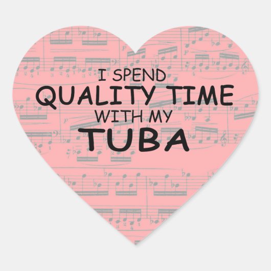 Quality Time Tuba Heart Sticker (Vorderseite)
