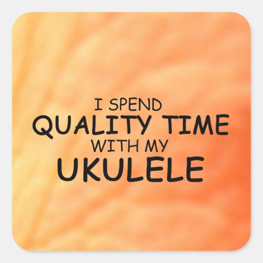 Quality Time Ukulele Square Sticker (Vorderseite)