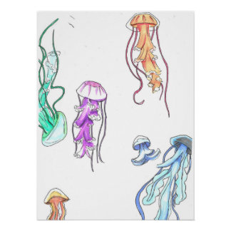 Qualle Art Print Poster
