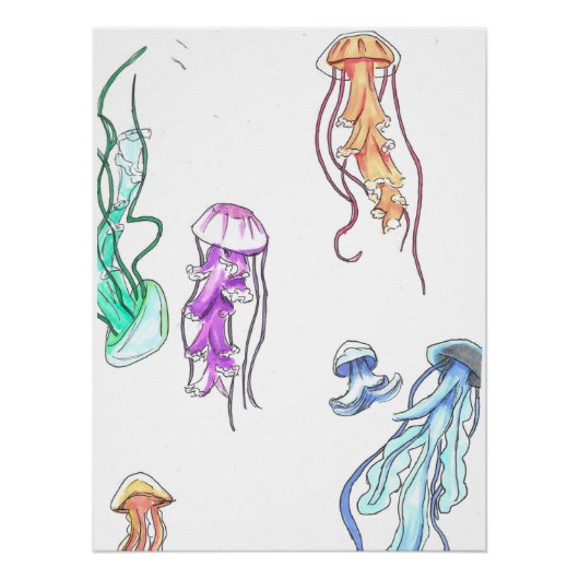 Qualle Art Print Poster (Vorderseite)