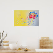 Qualle auf der originalen Abbildung des Sandes Poster (Küche)