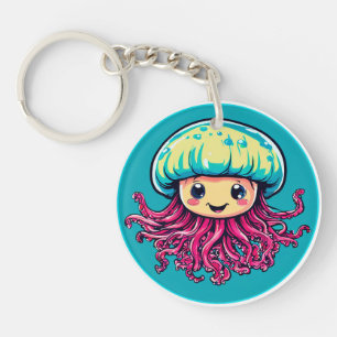 Qualle Cartoon Schlüsselanhänger