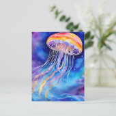 Qualle der abstrakten Kunst Postkarte (Stehend Vorderseite)