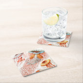 Qualle, Discomedusae von Ernst Haeckel Rechteckiger Pappuntersetzer (Vor Ort)