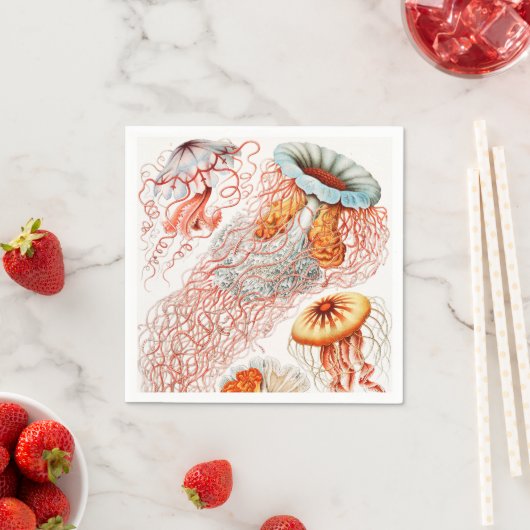 Qualle, Discomedusae von Ernst Haeckel Serviette (Beispiel)