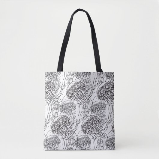 Qualle-Gekritzel 2 Tasche (Vorderseite)