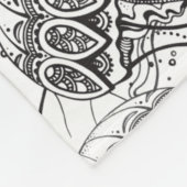 Qualle-Gekritzel Fleecedecke (Ecke)