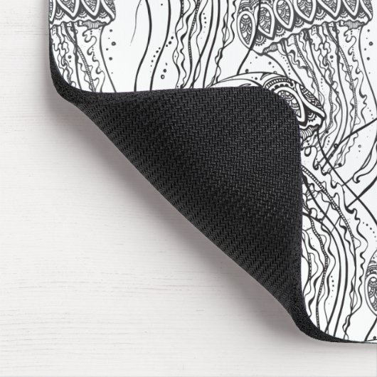 Qualle-Gekritzel Mousepad (Ecke)