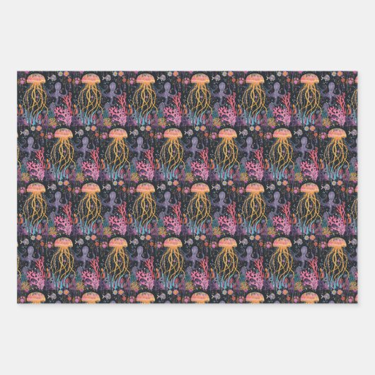 Qualle Geschenkpapier Set (Vorderseite 2)