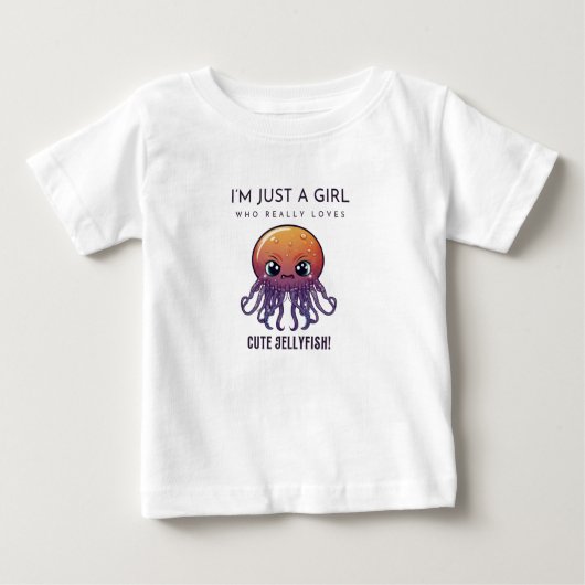 Qualle, ich bin nur ein Mädchen, das Lieben hat Baby T-shirt (Vorderseite)