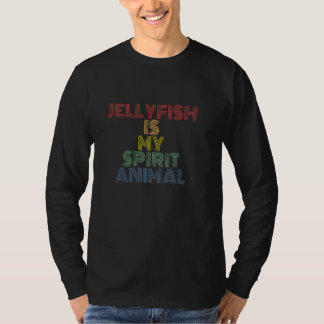 Qualle ist mein Geist Tier Retro 70er Vintag T-Shirt