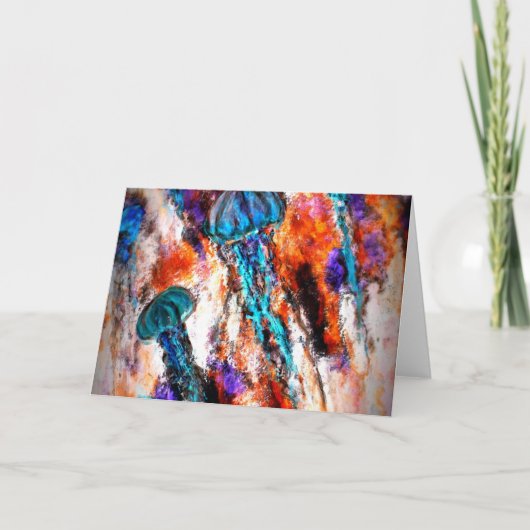 Qualle Jump Electric Feiertagskarte (Vorderseite)