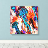 Qualle Jump Electric Leinwanddruck (Insitu (Holzboden))