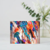 Qualle Jump Electric Postkarte (Stehend Vorderseite)