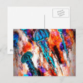 Qualle Jump Electric Postkarte (Vorne/Hinten)