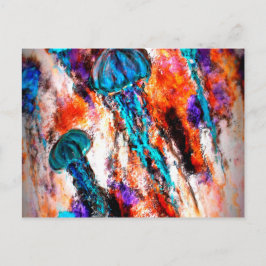 Qualle Jump Electric Postkarte