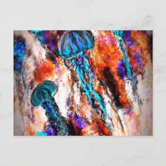 Qualle Jump Electric Postkarte (Vorderseite)