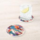 Qualle Jump Electric Sandstein Untersetzer (Seite)