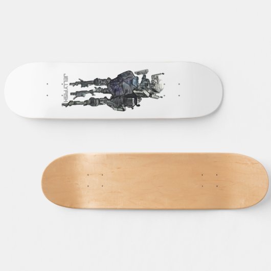 Qualle oder KronierUFO oder UAP Skateboard (Horizontal)