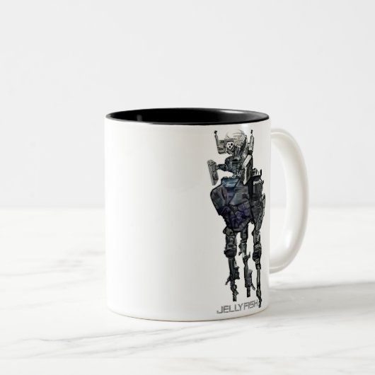 Qualle oder KronierUFO oder UAP Zweifarbige Tasse (VorderseiteRechts)