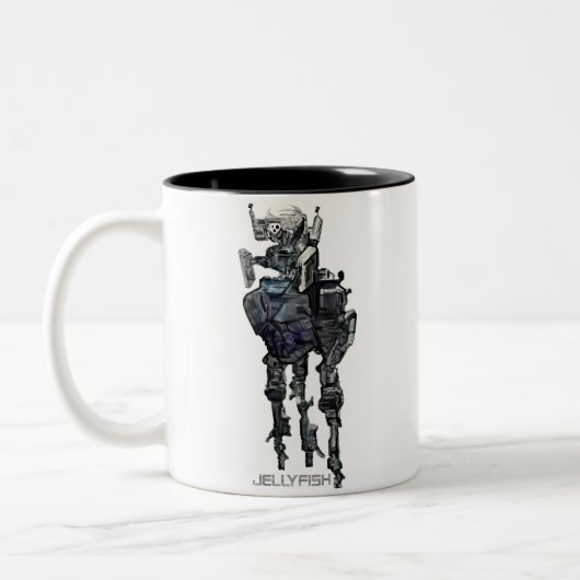 Qualle oder KronierUFO oder UAP Zweifarbige Tasse (Links)