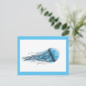 Qualle Postkarte (Stehend Vorderseite)