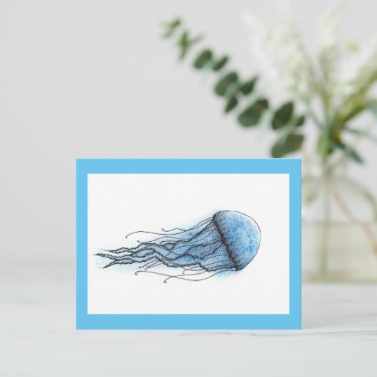 Qualle Postkarte (Stehend Vorderseite)