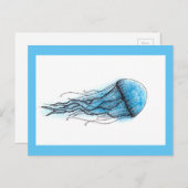 Qualle Postkarte (Vorne/Hinten)