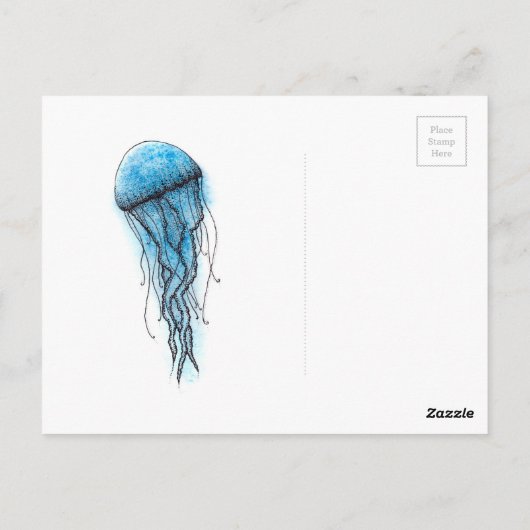 Qualle Postkarte (Rückseite)