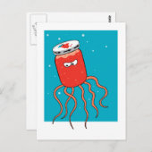 Qualle Pun Postkarte (Vorne/Hinten)