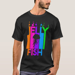 Qualle Tier Regenbogenblase Mit Silhouette T-Shirt