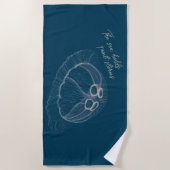 Quallen Art mit "The Sea Holds Quiet Stories" Strandtuch (Vorderseite)