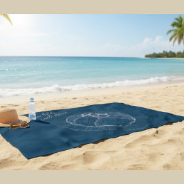 Quallen Art mit "The Sea Holds Quiet Stories" Strandtuch