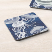 Quallen auf dem Gebiet der Marine Getränkeuntersetzer (Linke Seite)