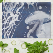 Quallen auf dem Gebiet der Marine Küchentuch (Gefaltet)