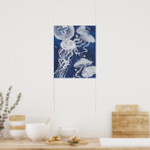 Quallen auf dem Gebiet der Marine Poster (Küche)