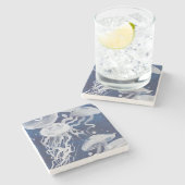 Quallen auf dem Gebiet der Marine Steinuntersetzer (Seitenansicht)