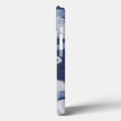 Quallen auf Marine-Hintergrund Case-Mate iPhone Hülle (Rückseite / Links)