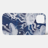 Quallen auf Marine-Hintergrund Case-Mate iPhone Hülle (Rückseite (Horizontal))